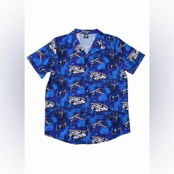 Cakeworthy Star Wars Button Up Cabana Style Retro Shirt Top size 2x Unisex - Picture 3 of 9
